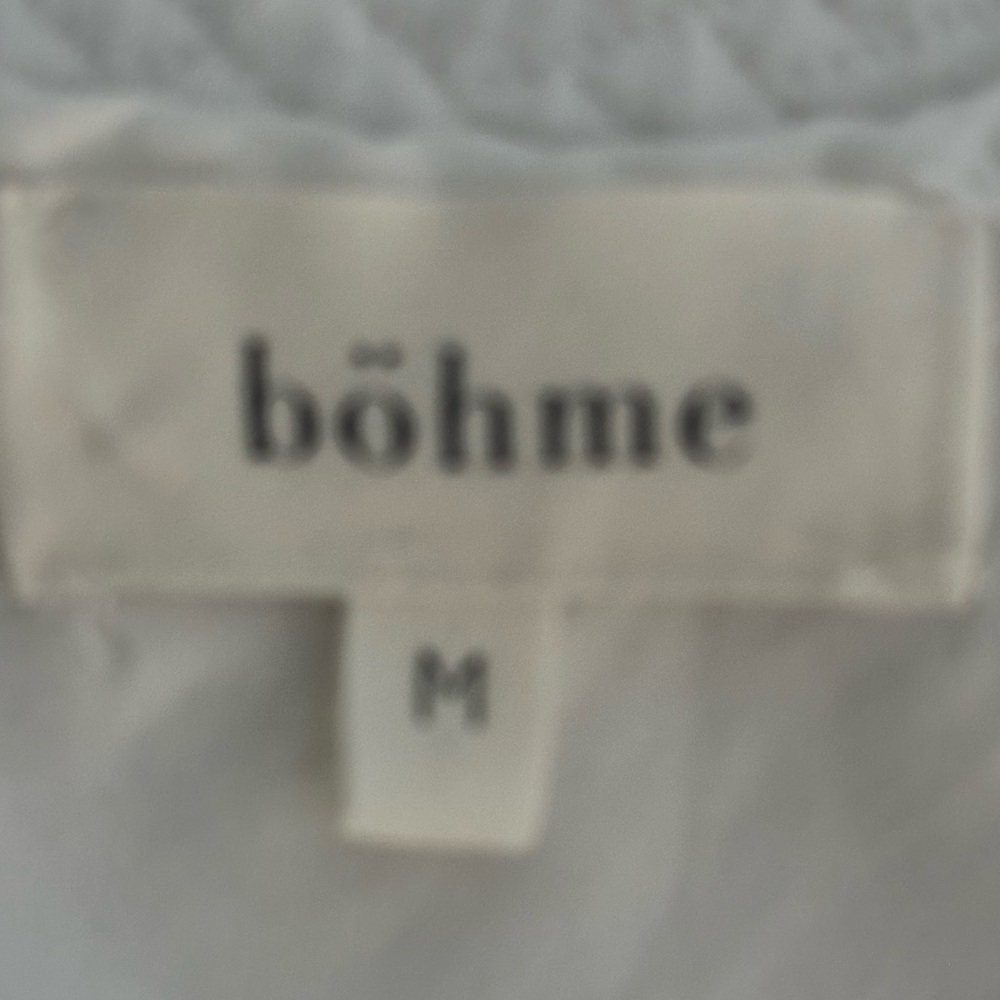 Bohme | White Embroidered Top Sz M EUC - Picture 10 of 12